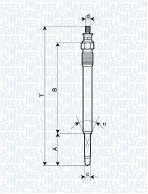 MAGNETI MARELLI kaitinimo žvakė 062900013304